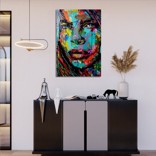 Colorful Graffiti Paint Woman