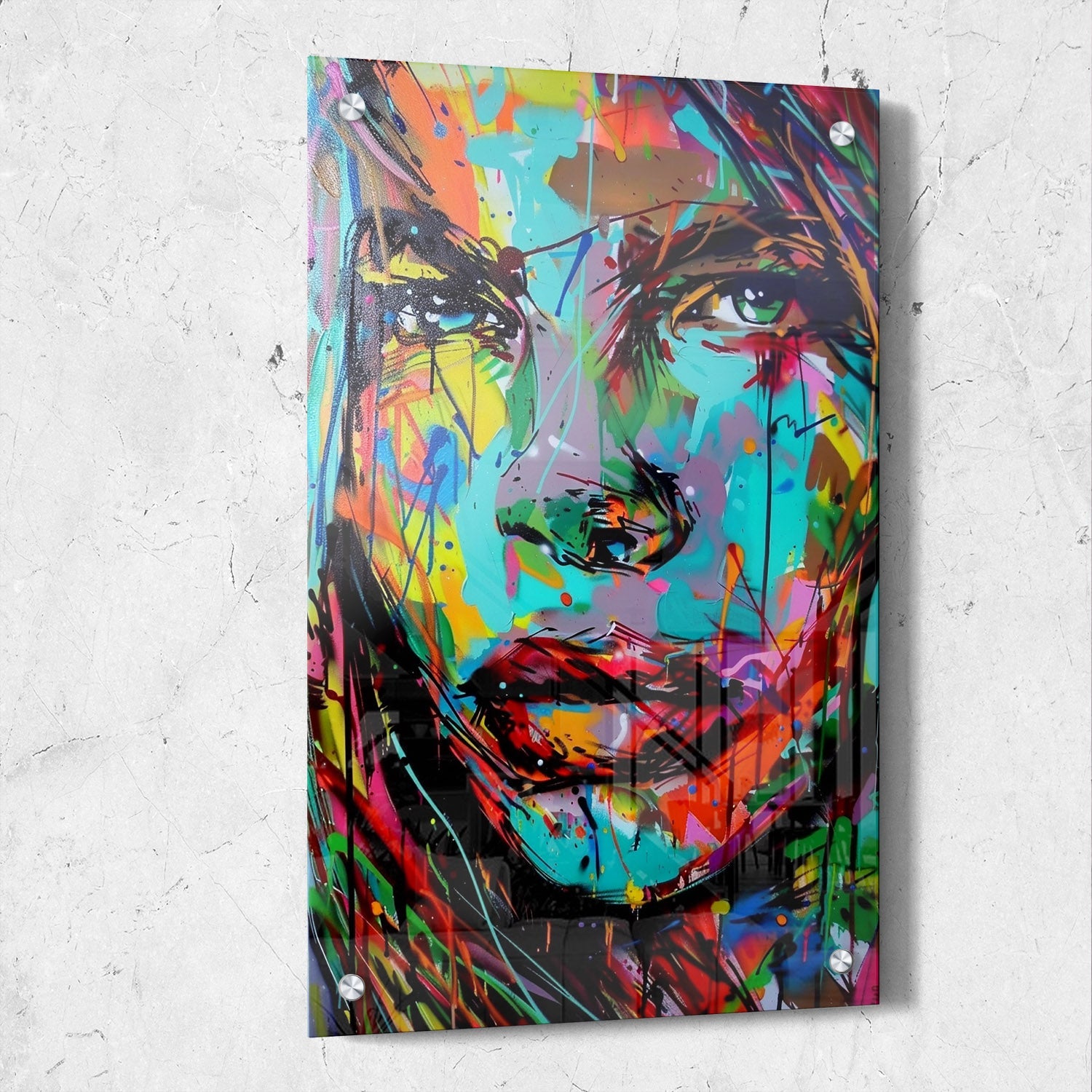 Colorful Graffiti Paint Woman