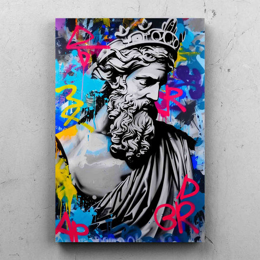 Colorful Graffiti Statue Art