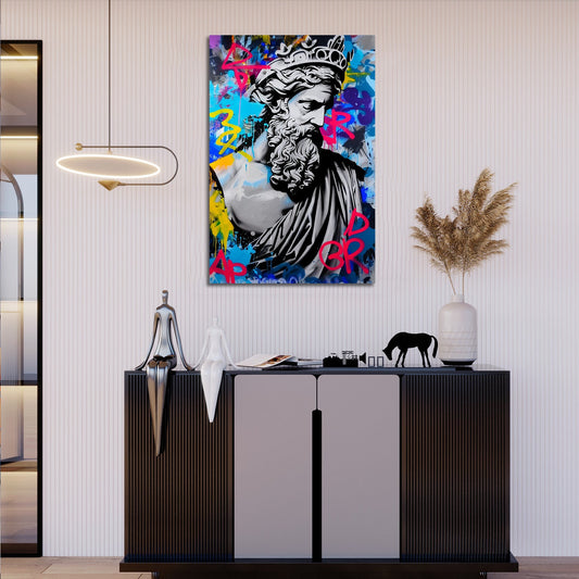 Colorful Graffiti Statue Art