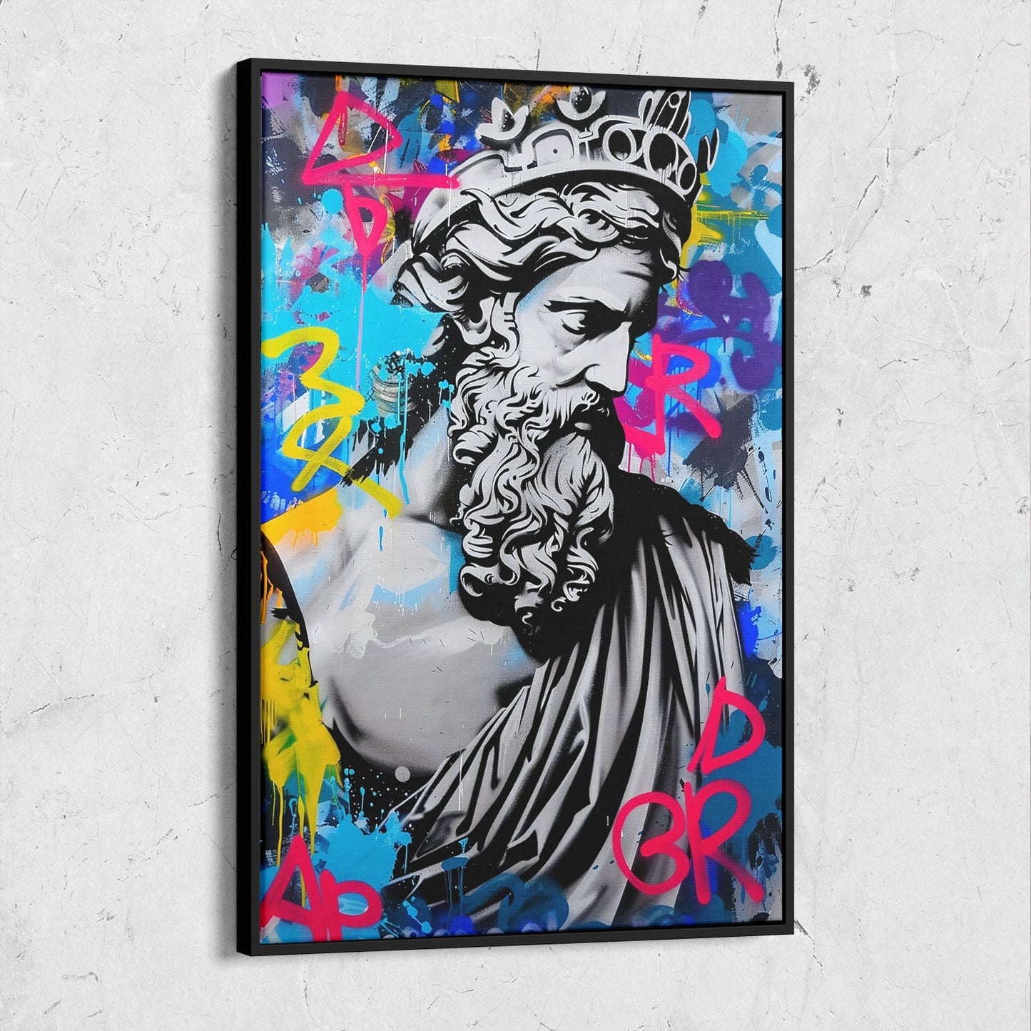 Colorful Graffiti Statue Art
