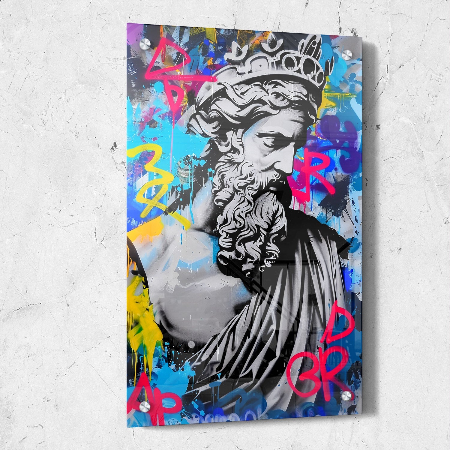 Colorful Graffiti Statue Art