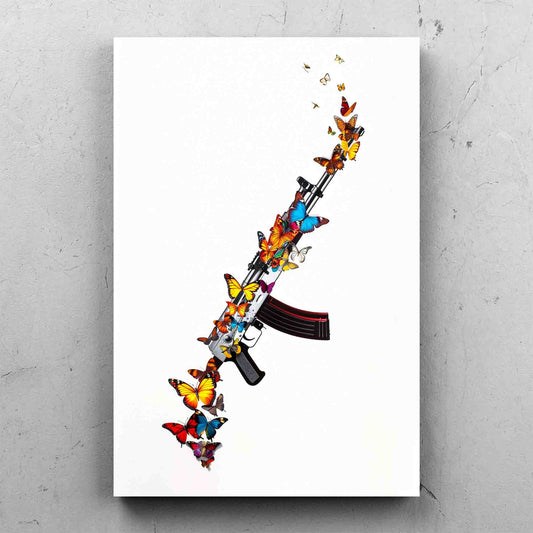 Colorful Gun Butterfly Print