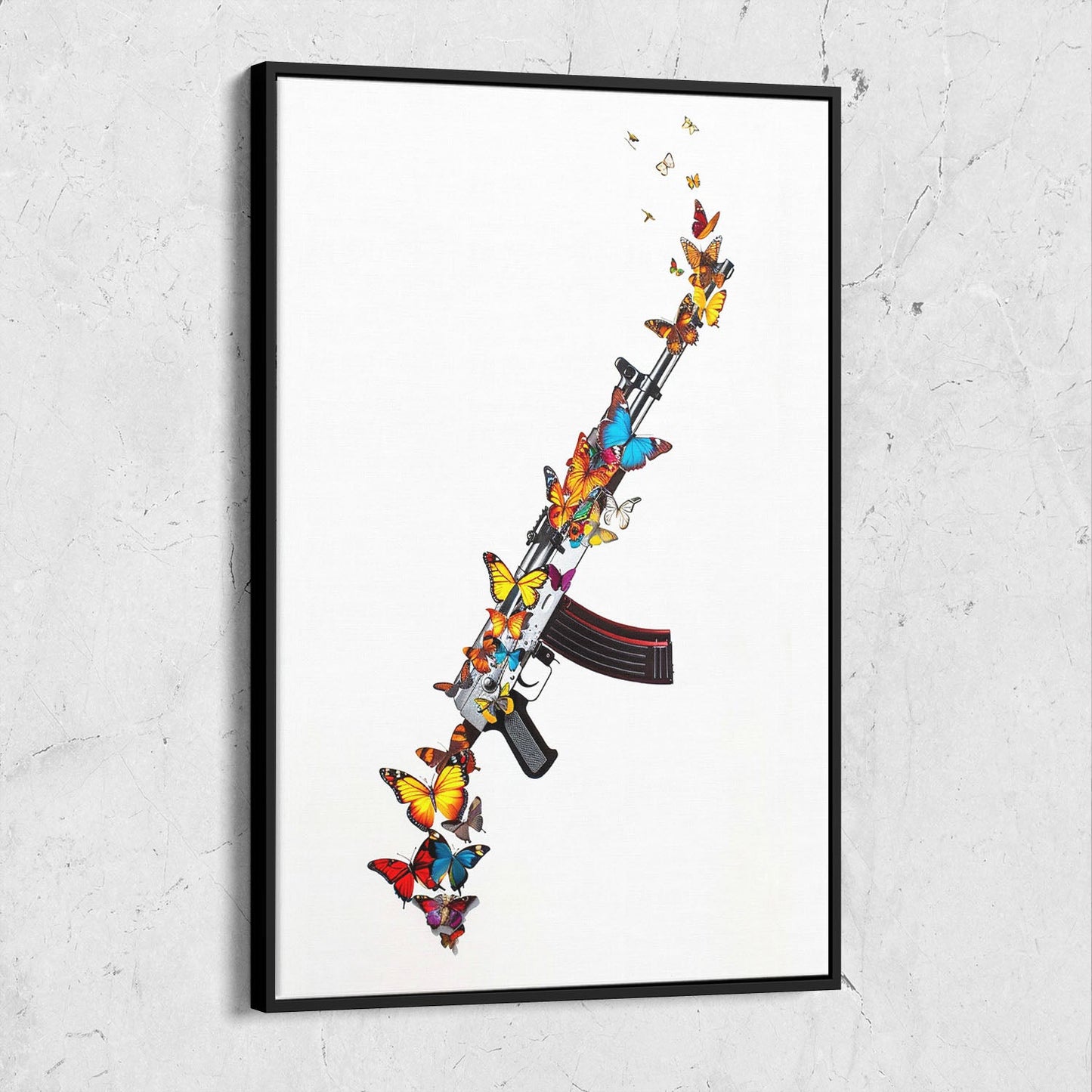 Colorful Gun Butterfly Print