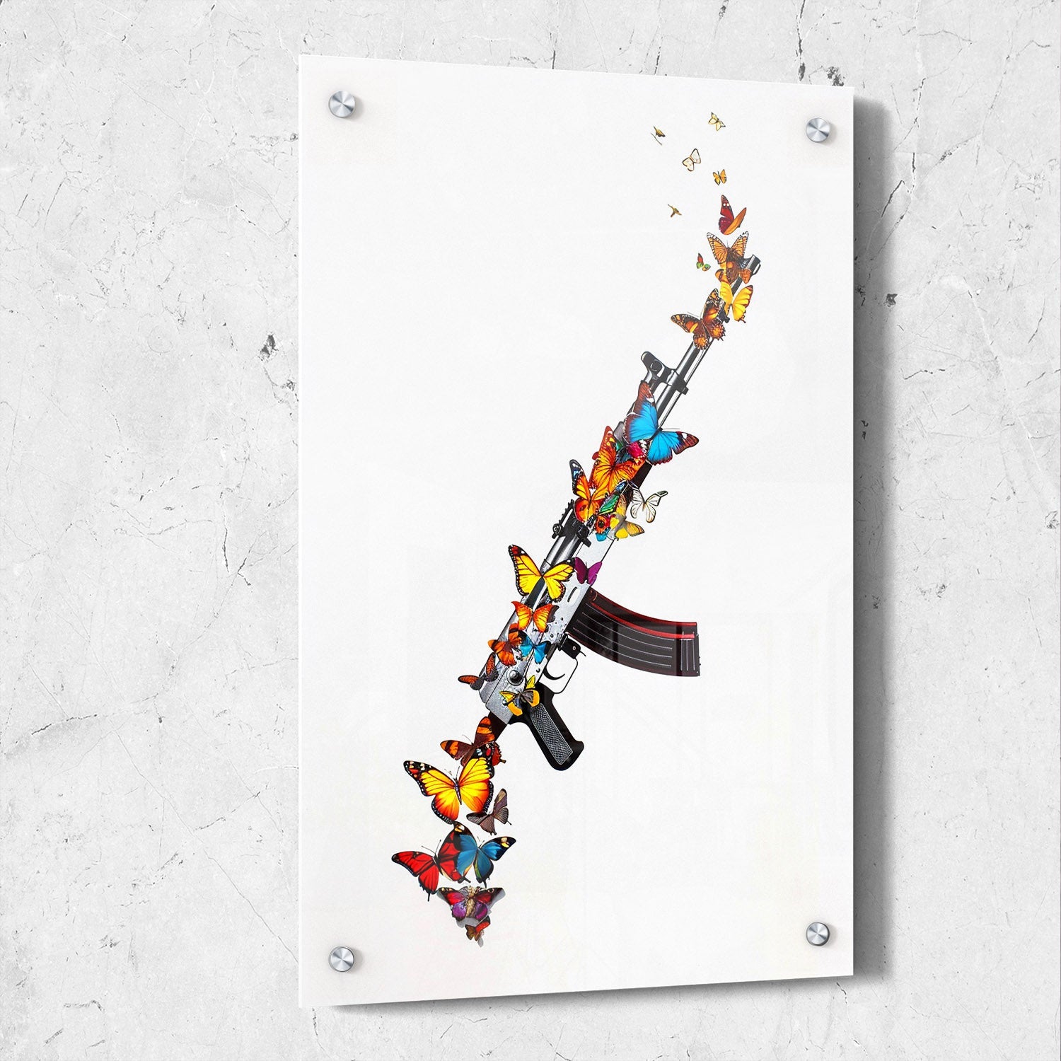 Colorful Gun Butterfly Print