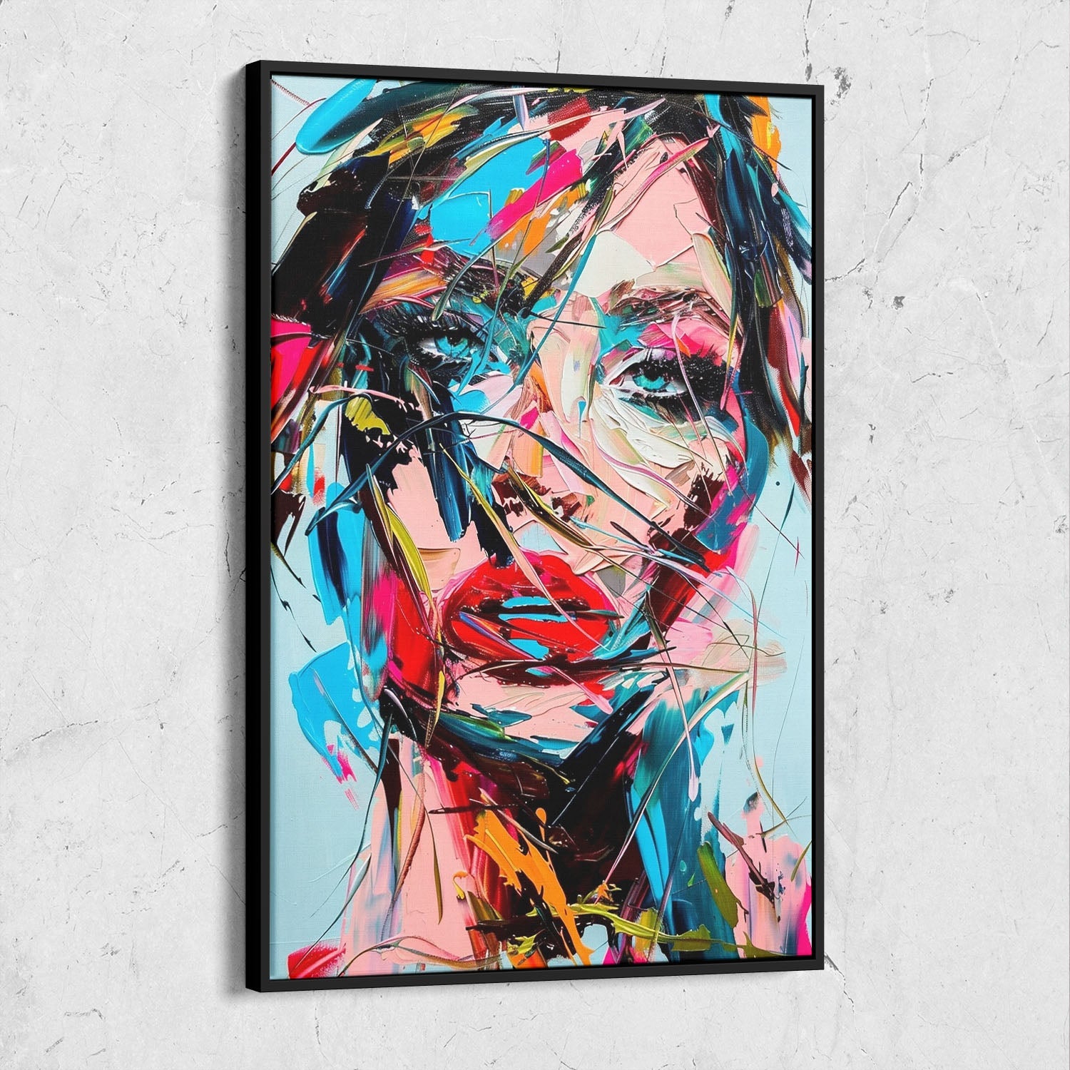 Colorful Impasto Woman Portrait