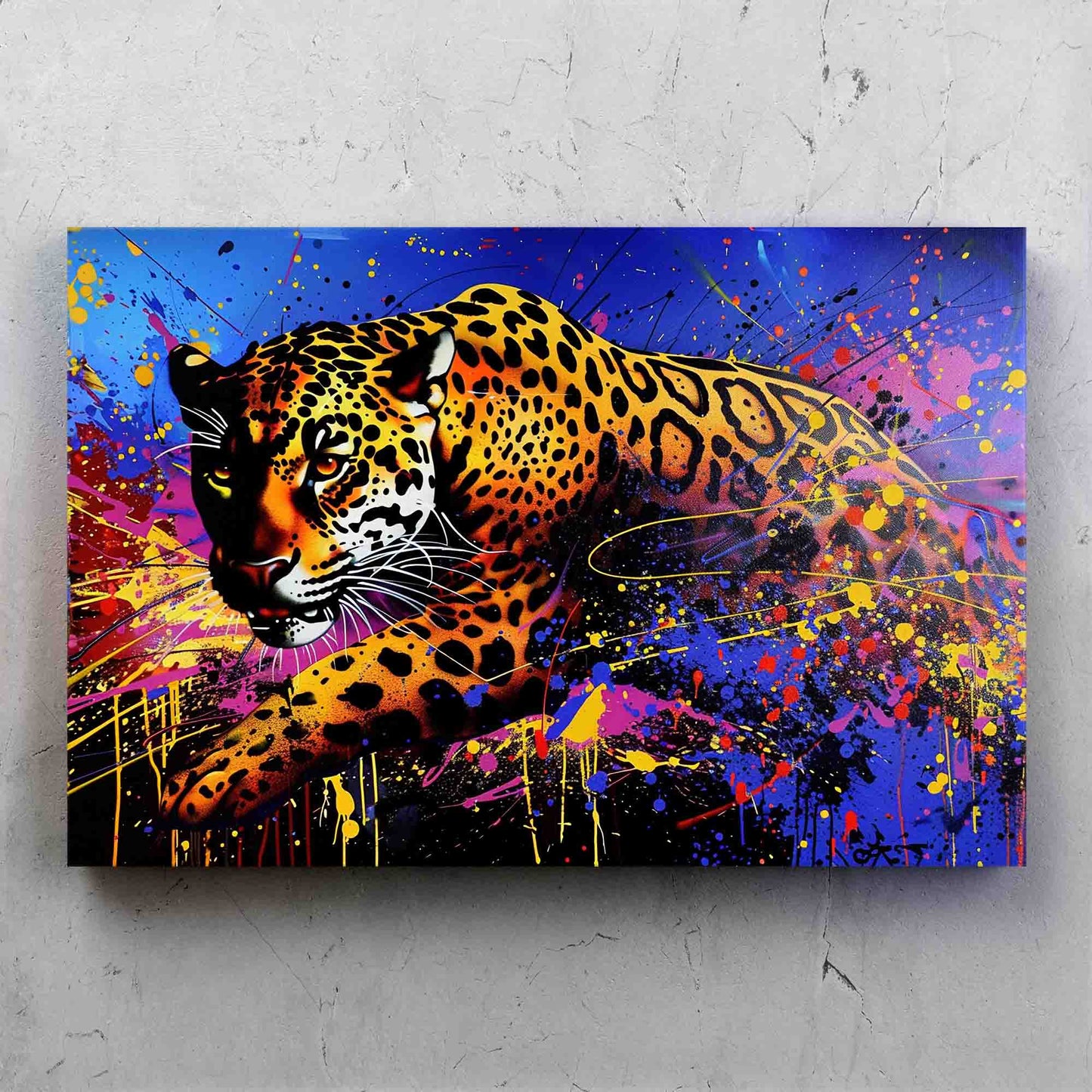 Colorful Jaguar Pop Art Painting