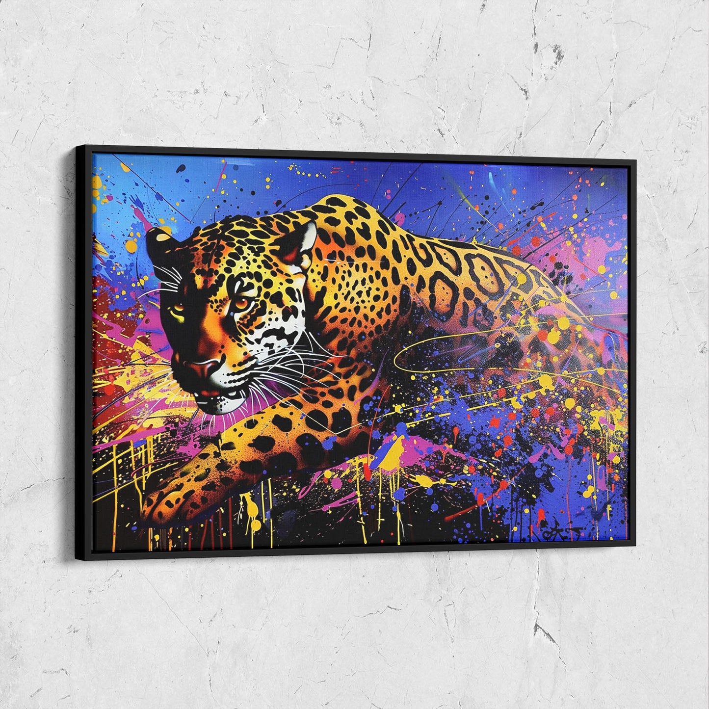 Colorful Jaguar Pop Art Painting