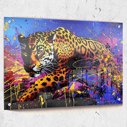 Colorful Jaguar Pop Art Painting