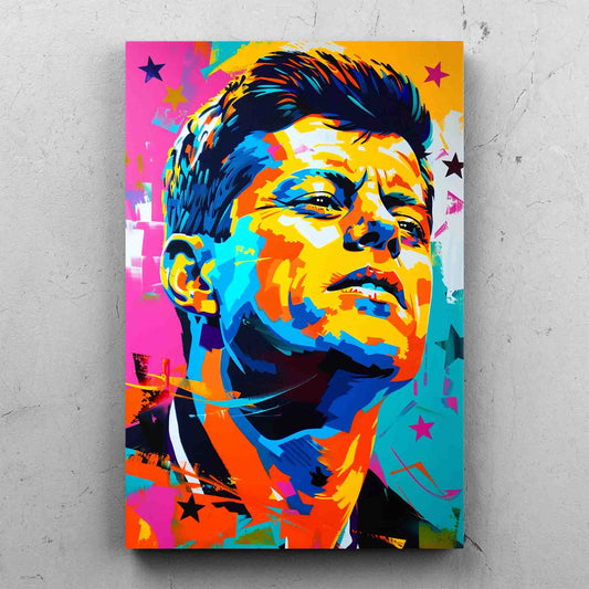 Colorful JFK Pop Art Portrait