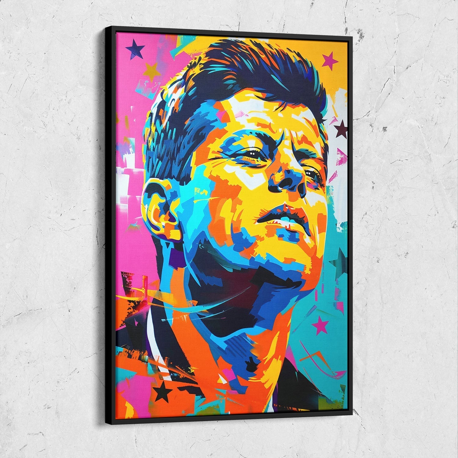 Colorful JFK Pop Art Portrait