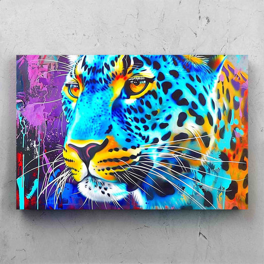 Colorful Leopard Graffiti Paint