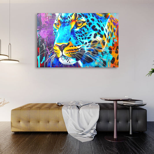 Colorful Leopard Graffiti Paint