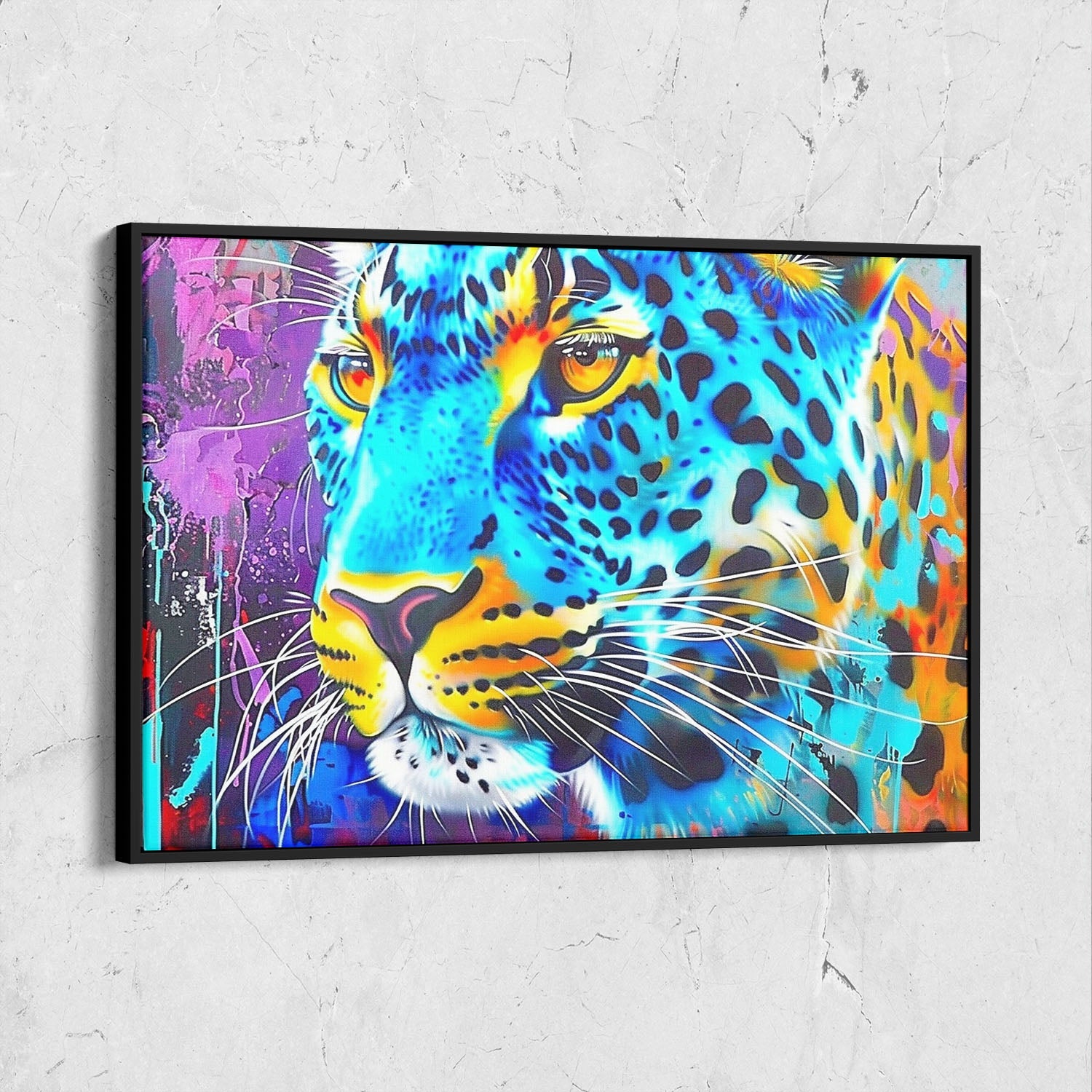 Colorful Leopard Graffiti Paint