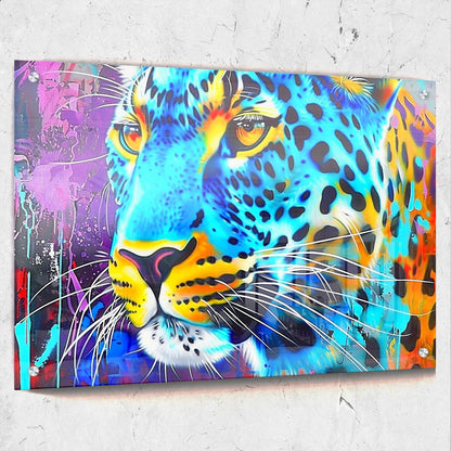 Colorful Leopard Graffiti Paint