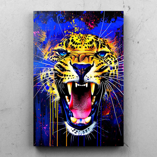 Colorful Leopard Pop Art Painting