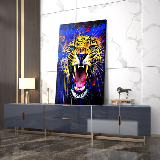 Colorful Leopard Pop Art Painting