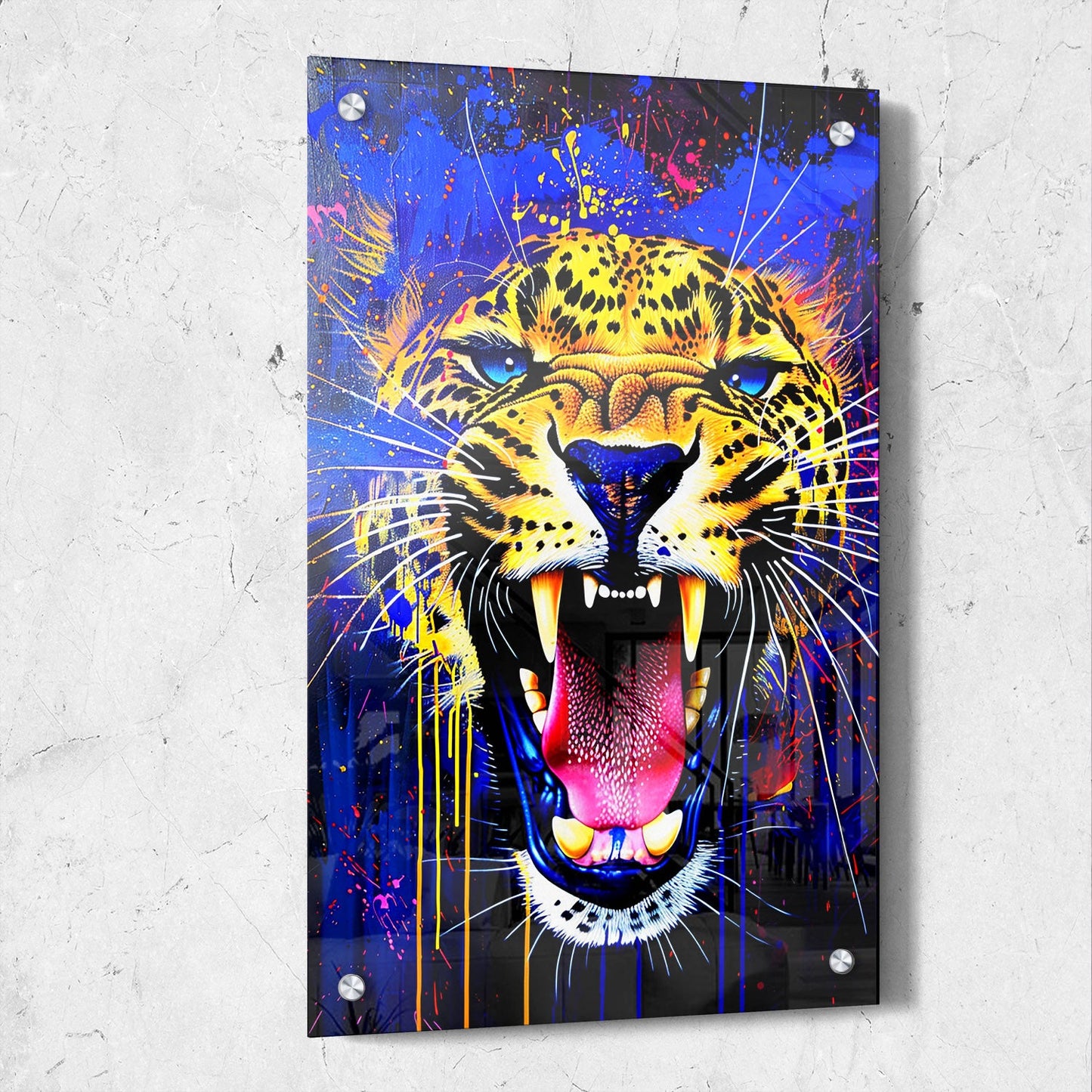 Colorful Leopard Pop Art Painting