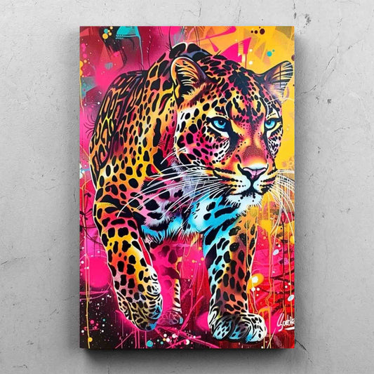 Colorful Leopard Street Art