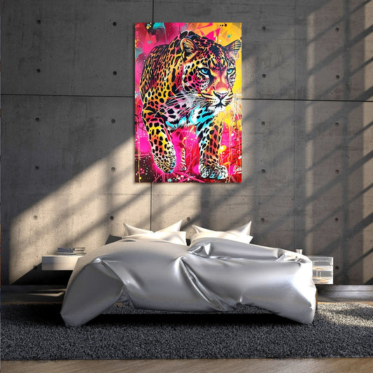 Colorful Leopard Street Art