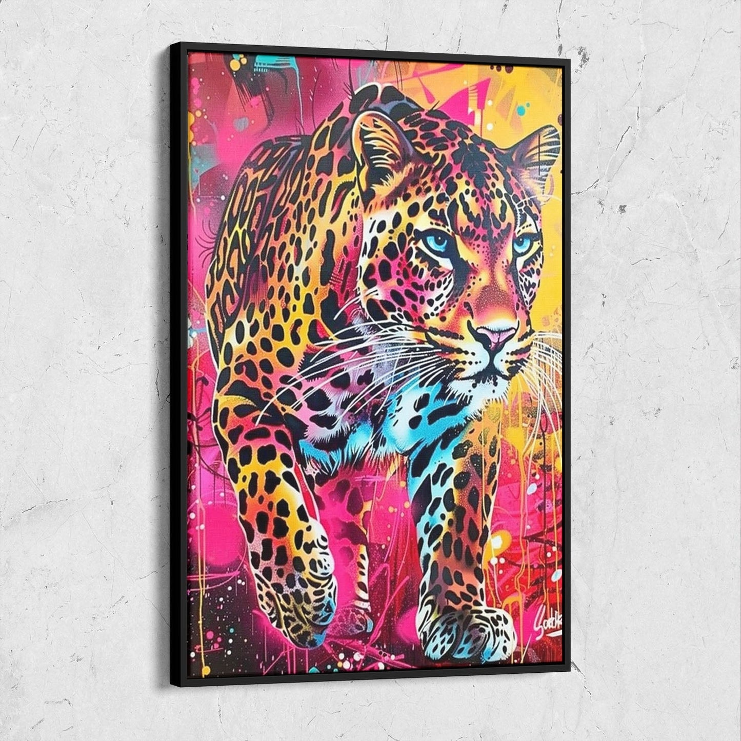 Colorful Leopard Street Art