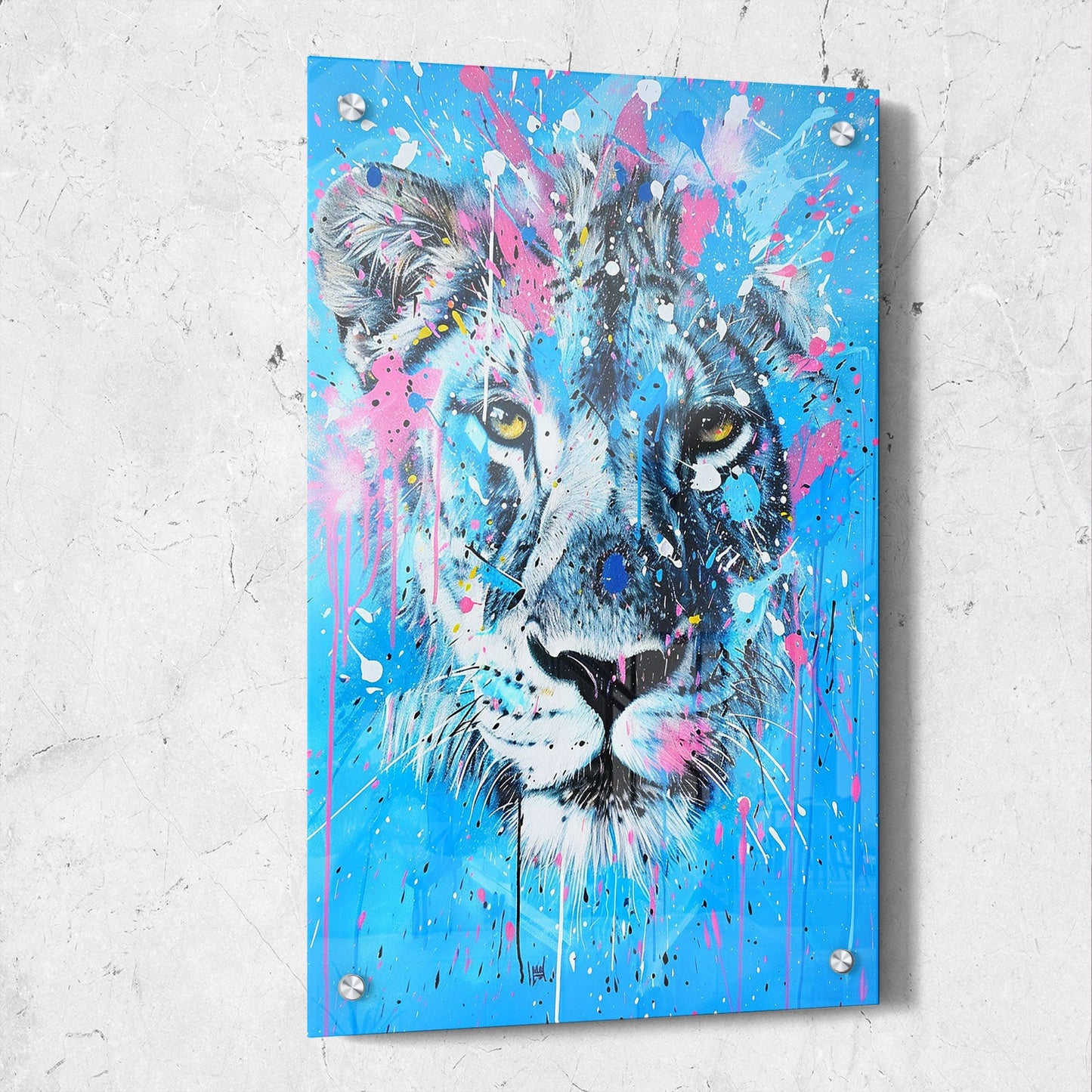 Colorful Lion Pop Art