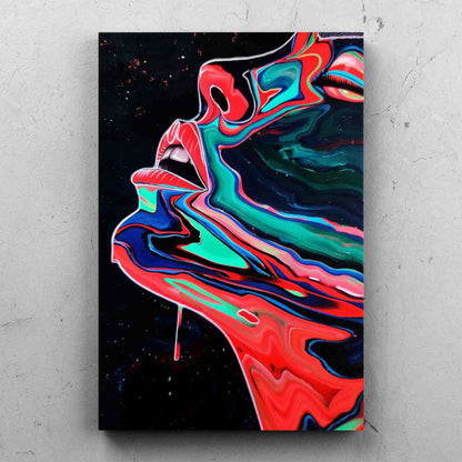 Colorful Melting Woman Portrait