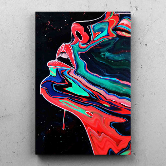 Colorful Melting Woman Portrait