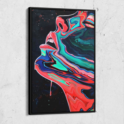 Colorful Melting Woman Portrait