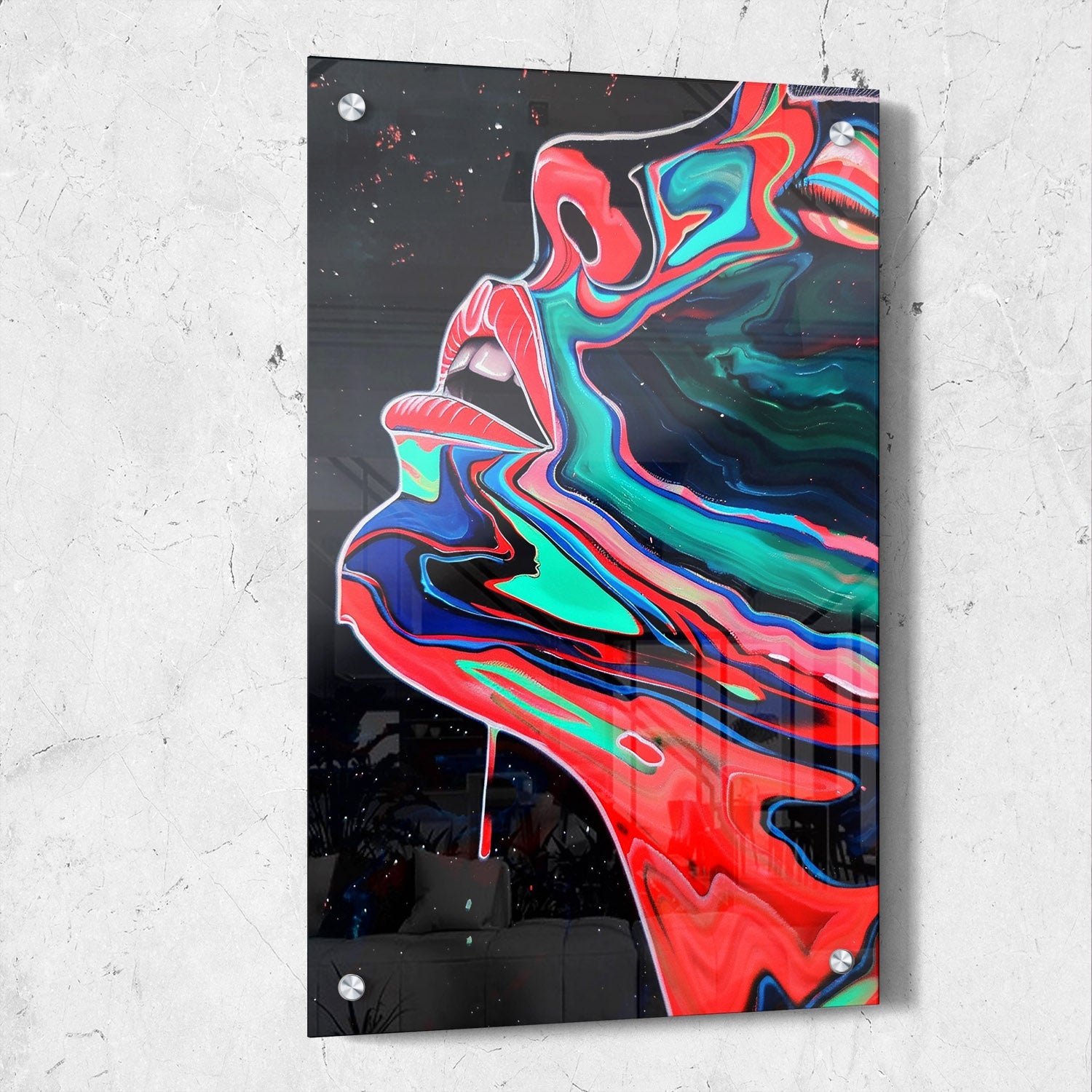 Colorful Melting Woman Portrait