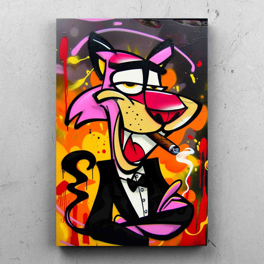 Colorful Pink Panther Pop Art Painting