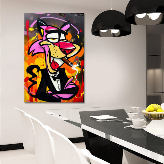 Colorful Pink Panther Pop Art Painting