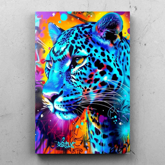 Colorful Pop Art Leopard Wall Art