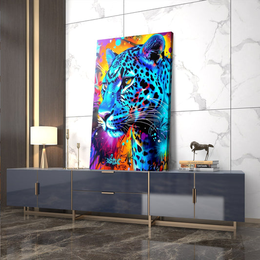 Colorful Pop Art Leopard Wall Art