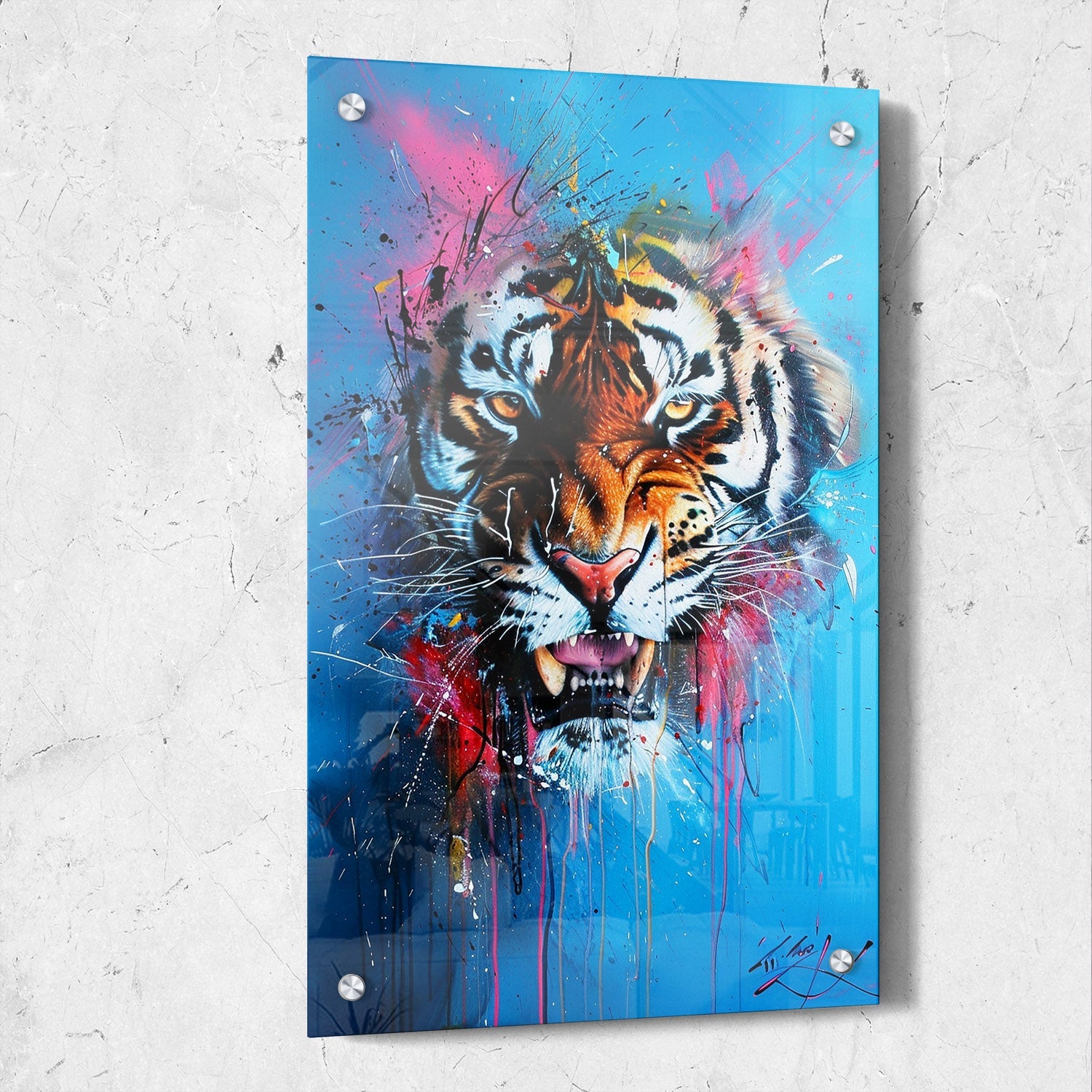 Colorful Pop Art Tiger Painting