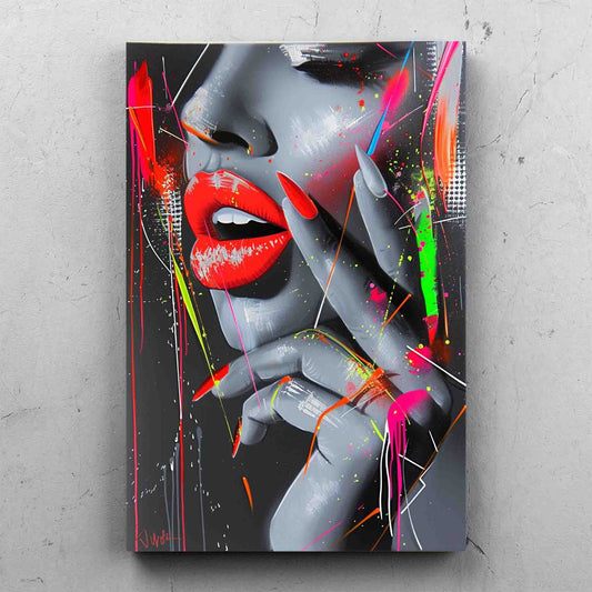Colorful Pop Art Woman Painting