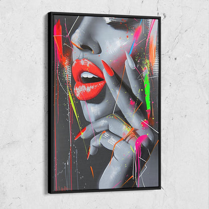 Colorful Pop Art Woman Painting