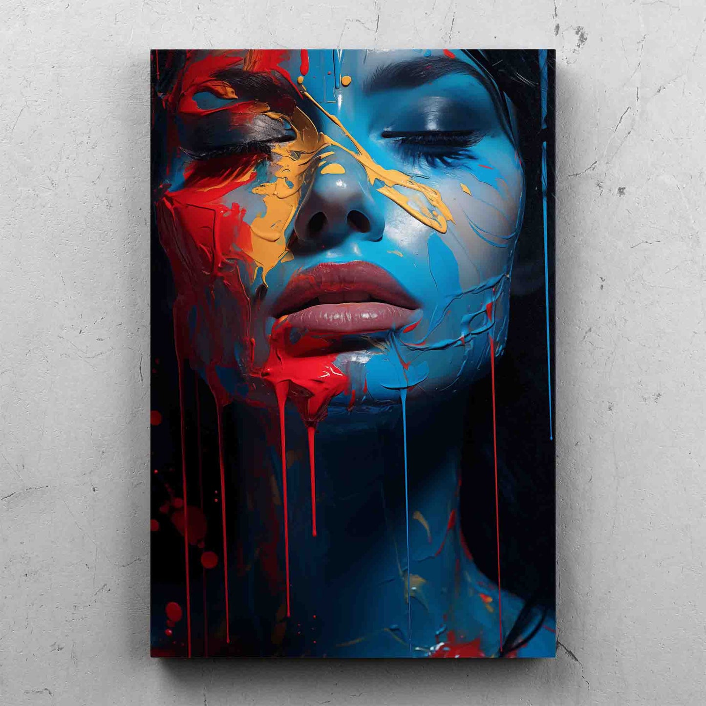 Colorful Woman Dripping Paint