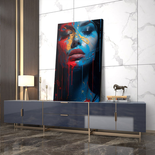 Colorful Woman Dripping Paint