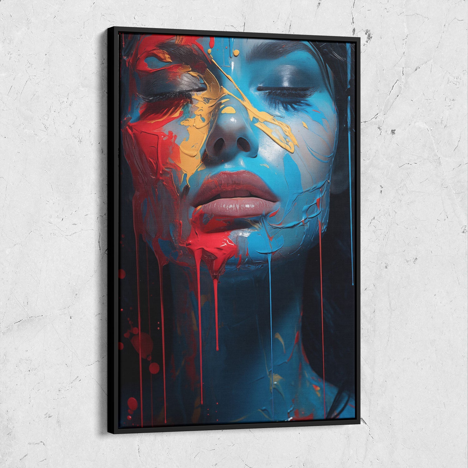Colorful Woman Dripping Paint