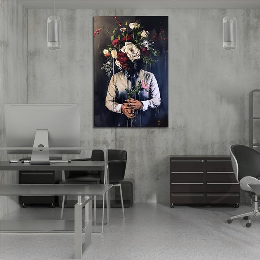 Contemporary Floral Head Painting