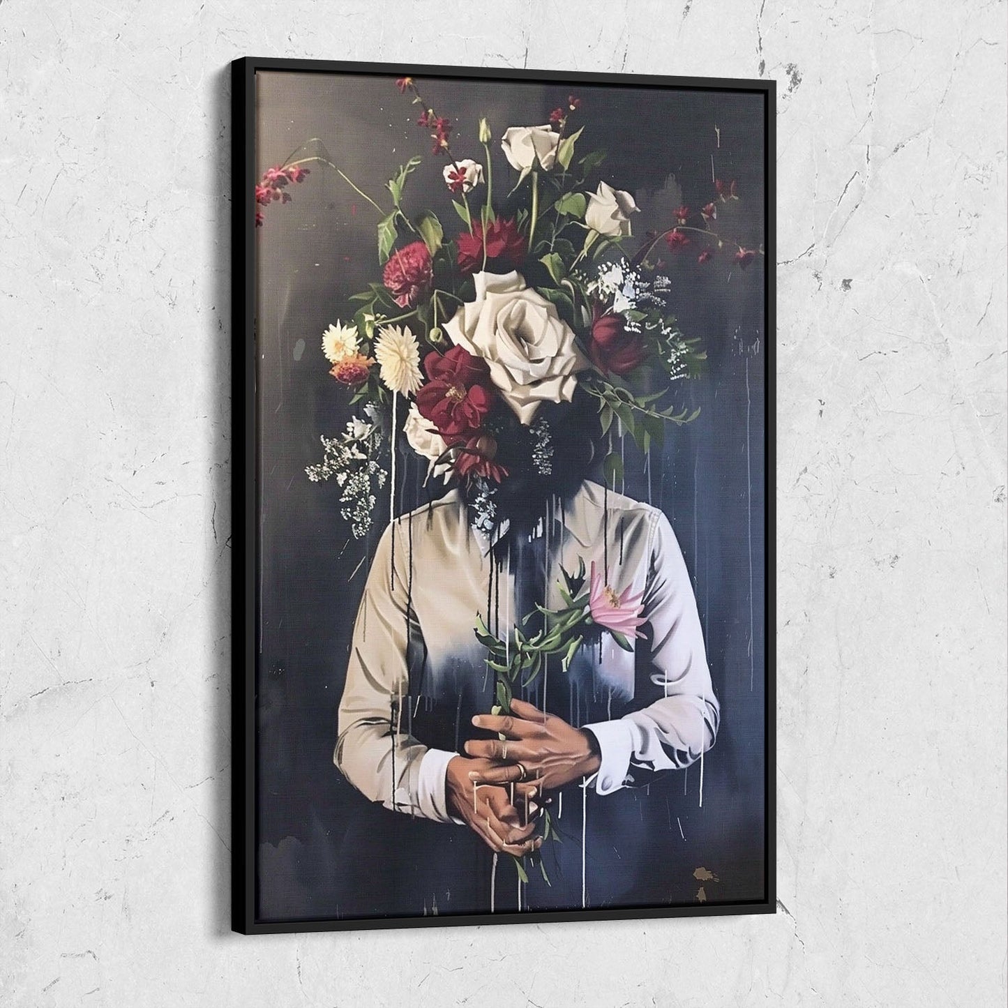 Contemporary Floral Head Painting
