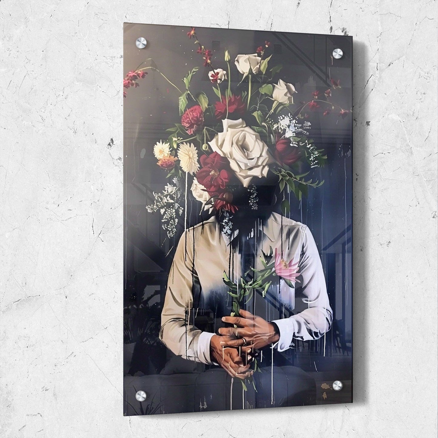 Contemporary Floral Head Painting