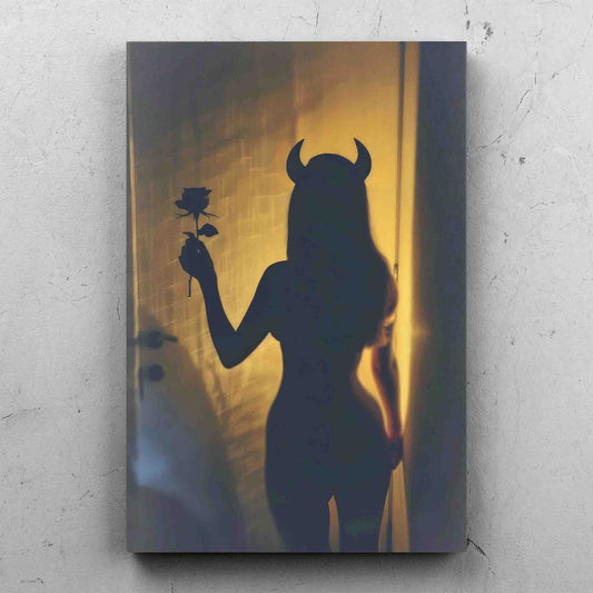 Dark Devil Woman Silhouette Art