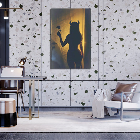 Dark Devil Woman Silhouette Art