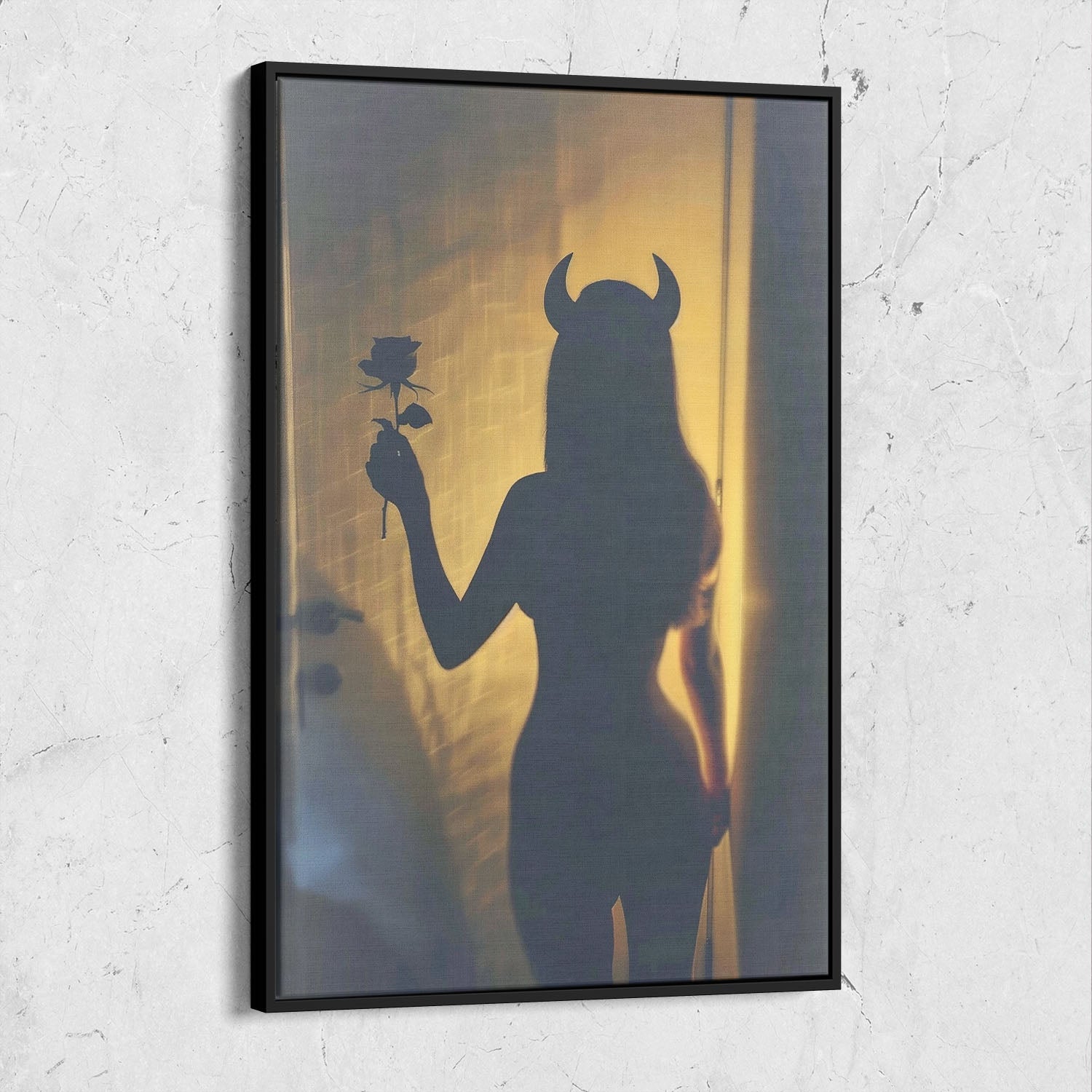 Dark Devil Woman Silhouette Art