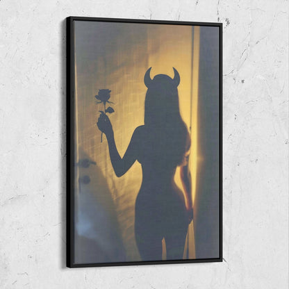 Dark Devil Woman Silhouette Art