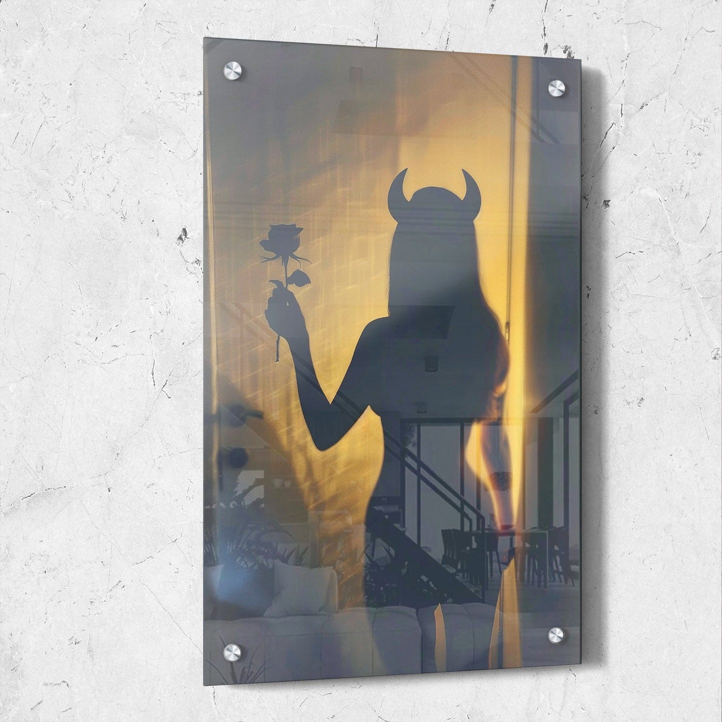Dark Devil Woman Silhouette Art