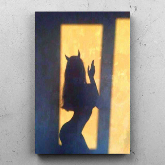 Devil Woman Silhouette Digital Art