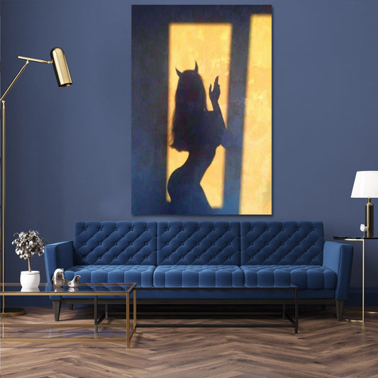 Devil Woman Silhouette Digital Art